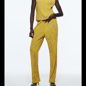 NWT zara jaquard pants set